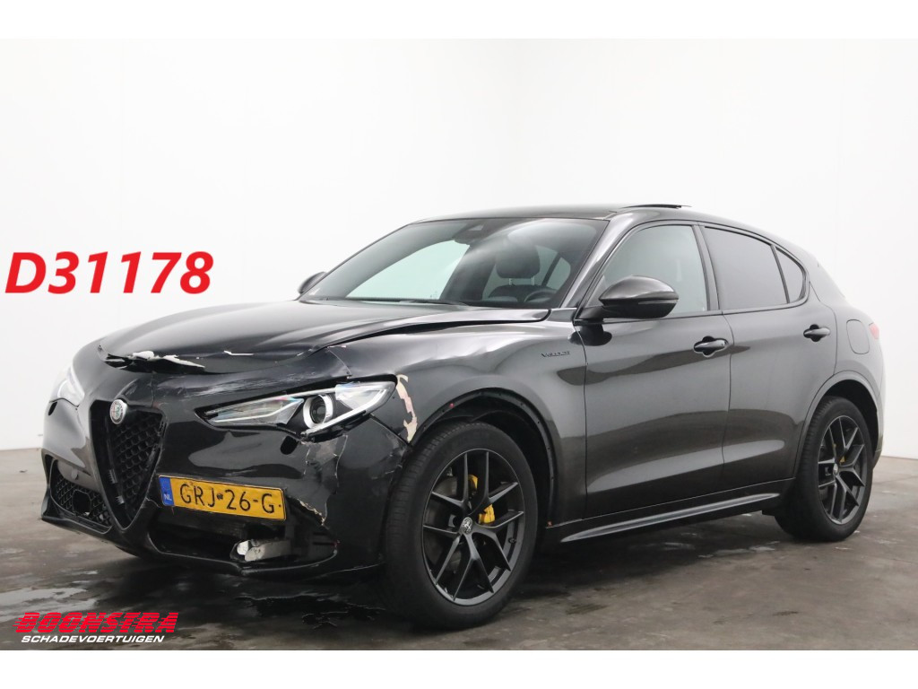 Alfa Romeo Stelvio 2.0 Ti Q4 AWD Veloce Schuifdak H/K Memory ACC Leder Apple/Android LRHZ Camera