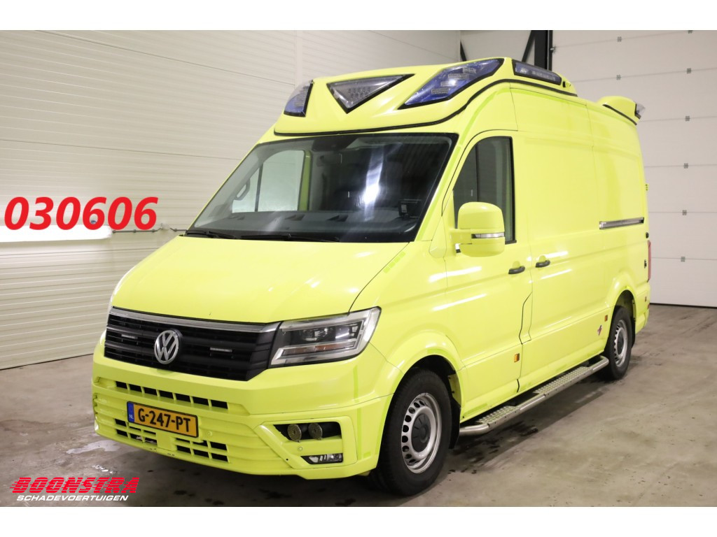 Volkswagen Crafter 2.0 TDI 175 PK DSG Ambulance RTW Lucht 2X Schuifdeur LED Leder Airco Cruise PDC