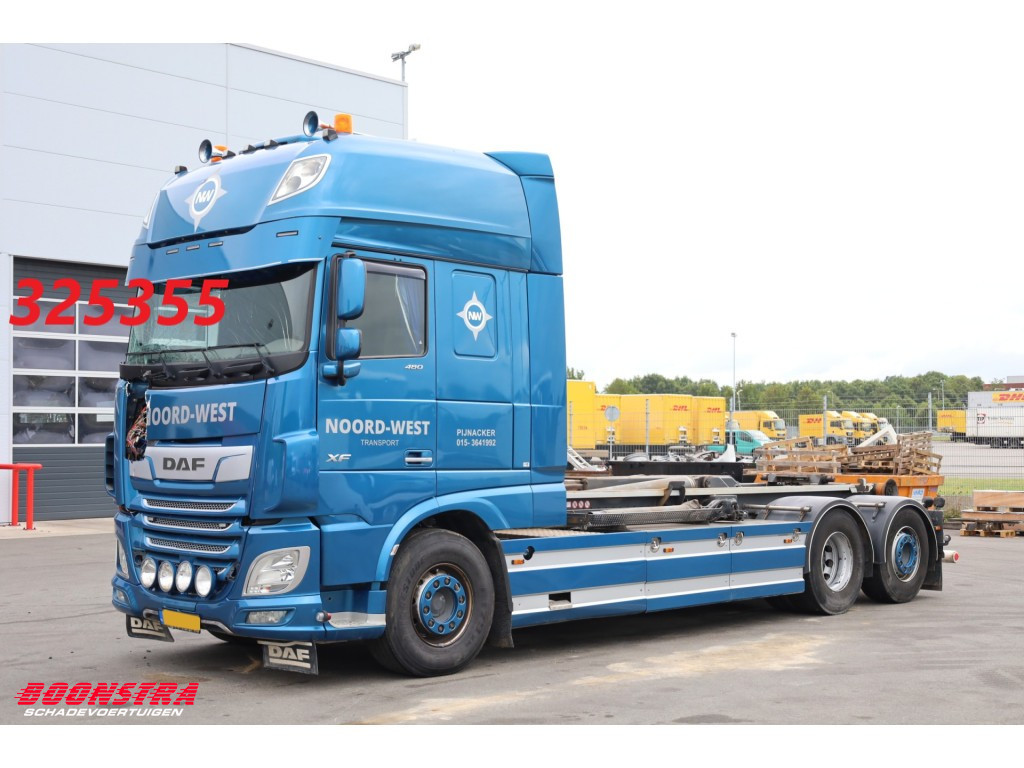 DAF  XF 480 FAN VDL S-25-6600 Leder Standairco Hydrauliek 6X2 Euro 6