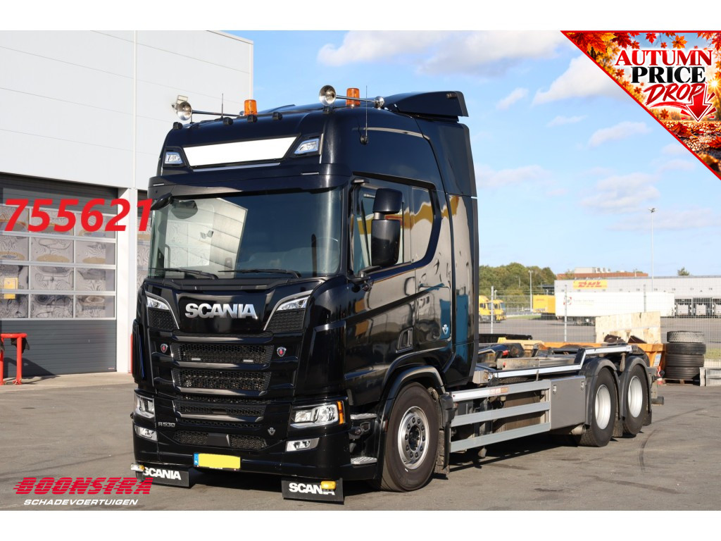 Scania  R530 V8 Facelift Hiab 26t. Full Air ACC Leder 6X2 201.318 km!